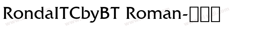 RondaITCbyBT Roman字体转换
